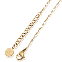 Mini Initial & Heart Birthstone Necklace (Gold)