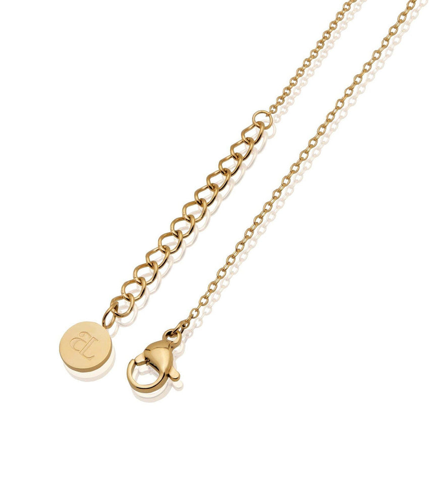 Retro Initial Necklace (Gold)