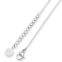 Round Birthstone Necklace (Silver)