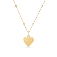 Custom Heart Calendar Necklace (Gold)