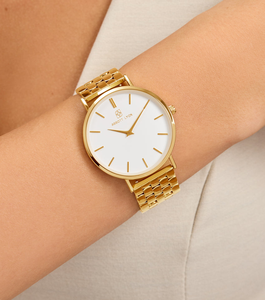 Gold Kensington Link 40 Watch