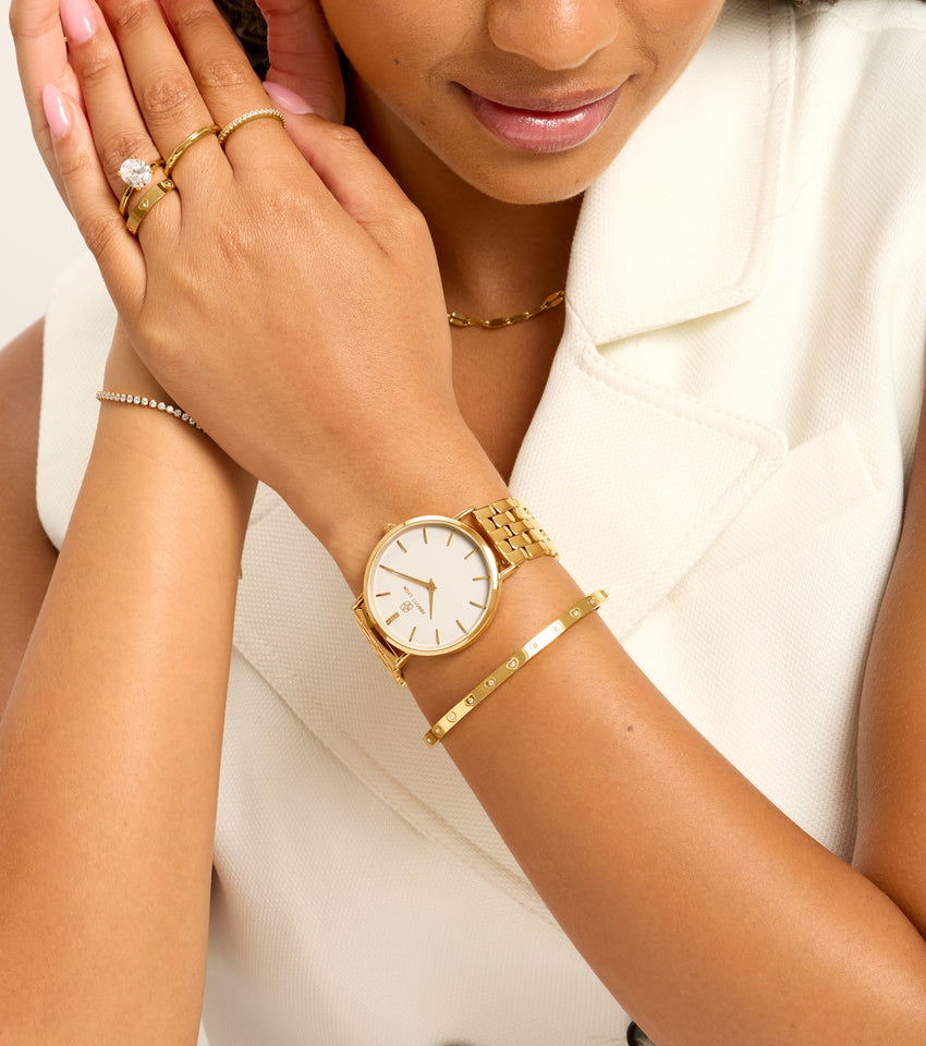 Gold Kensington Link 40 Watch