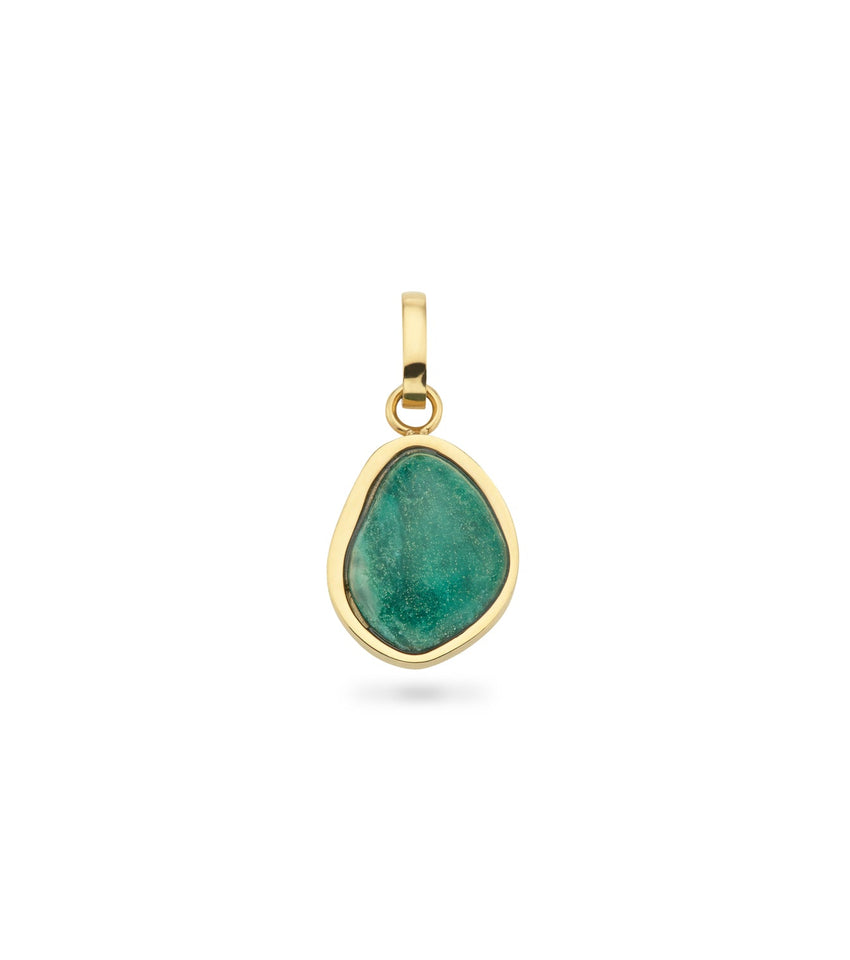 Jade Stone Pendant (Gold)