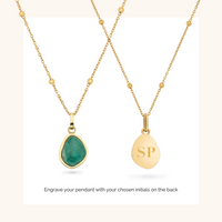 Jade Stone Necklace (Gold)