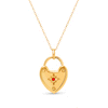 Photo Love Locket Necklace (Gold)