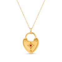 Photo Love Locket Necklace (Gold)