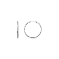 Large Hammered Hoop Earring (Silver)
