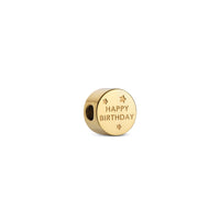 Happy Birthday Bracelet Charm (Gold)