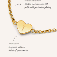 White Quartz Heart Bracelet (Gold)