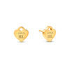 Heart Token Stud Earring (Gold)