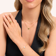 Heart Birthstone Legacy Necklace 1ct (Gold)