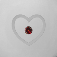 Stamped - Crystal Heart Birthstone
