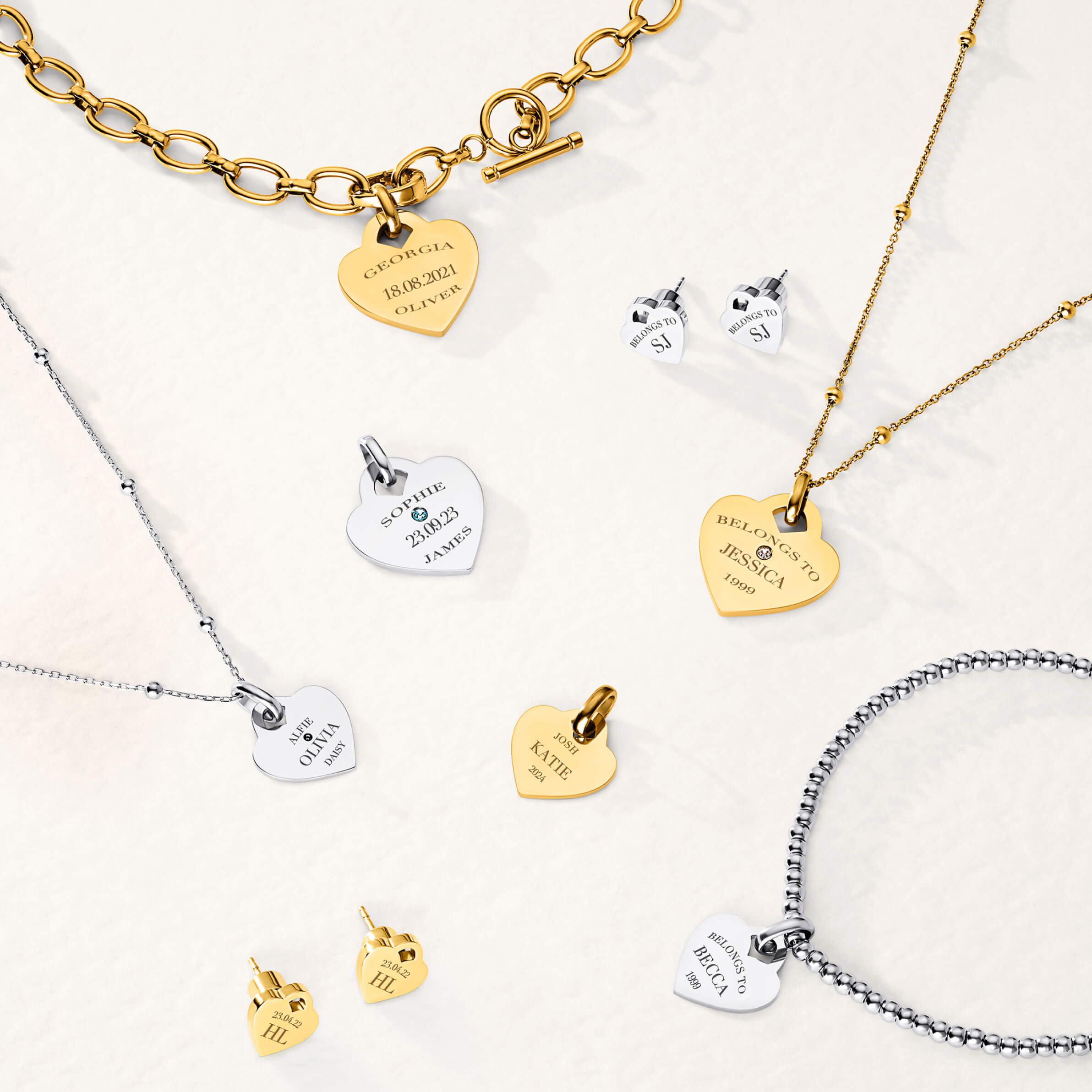 Heart Token Necklace (Silver)