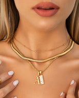 Small Rope Chain Necklace (Gold)