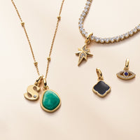 Jade Stone Necklace (Gold)