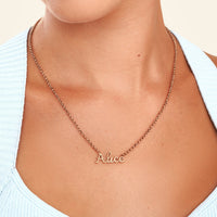 Cursive Name Necklace (Rose Gold)