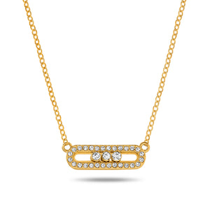 Pavé Kinetic Necklace (Gold)