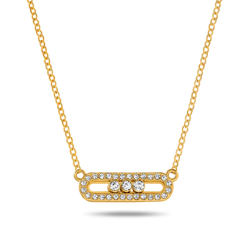 Pavé Kinetic Necklace (Gold)