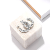 Large Twisted Hoops (Silver)