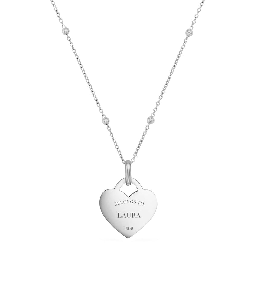 Heart Token Necklace (Silver)