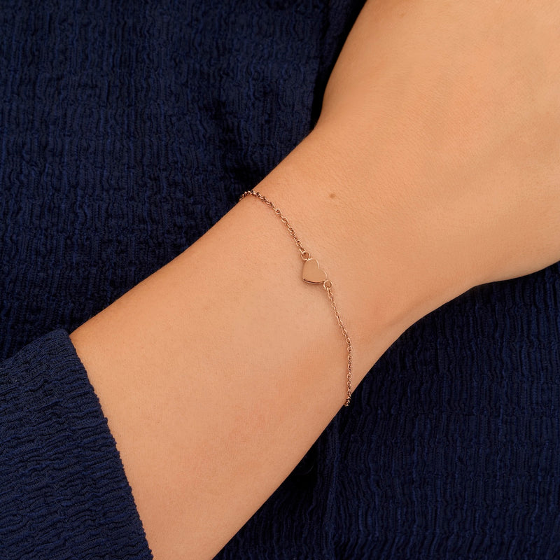 Little Luxe Heart Bracelet (Rose Gold)