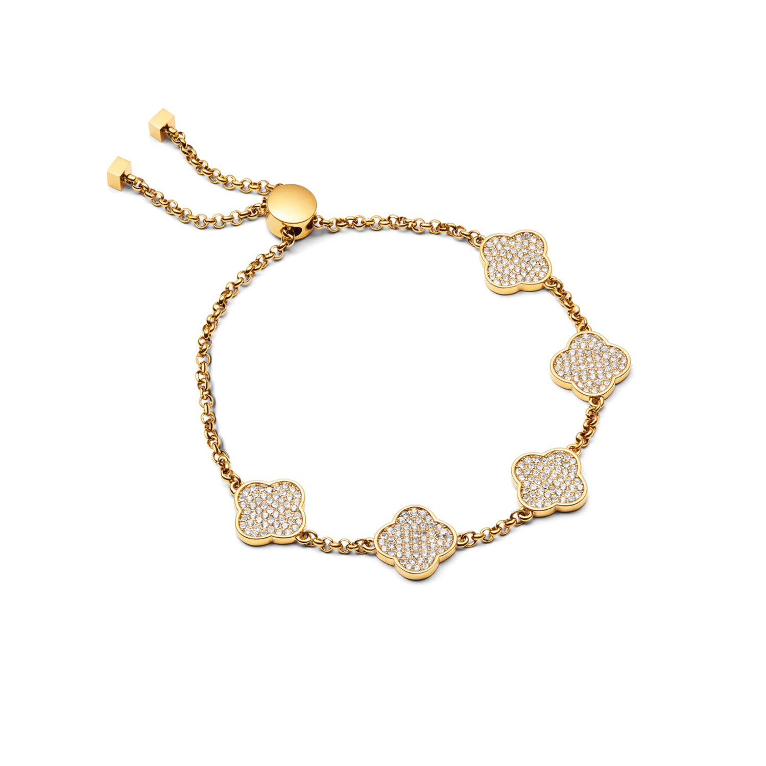【HYERES LOR】22FW★ Colombed'Or Color Clover Chain Bracelet M-L_4.png?v=1744011524