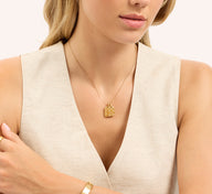 Double Monogram Necklace (Gold)