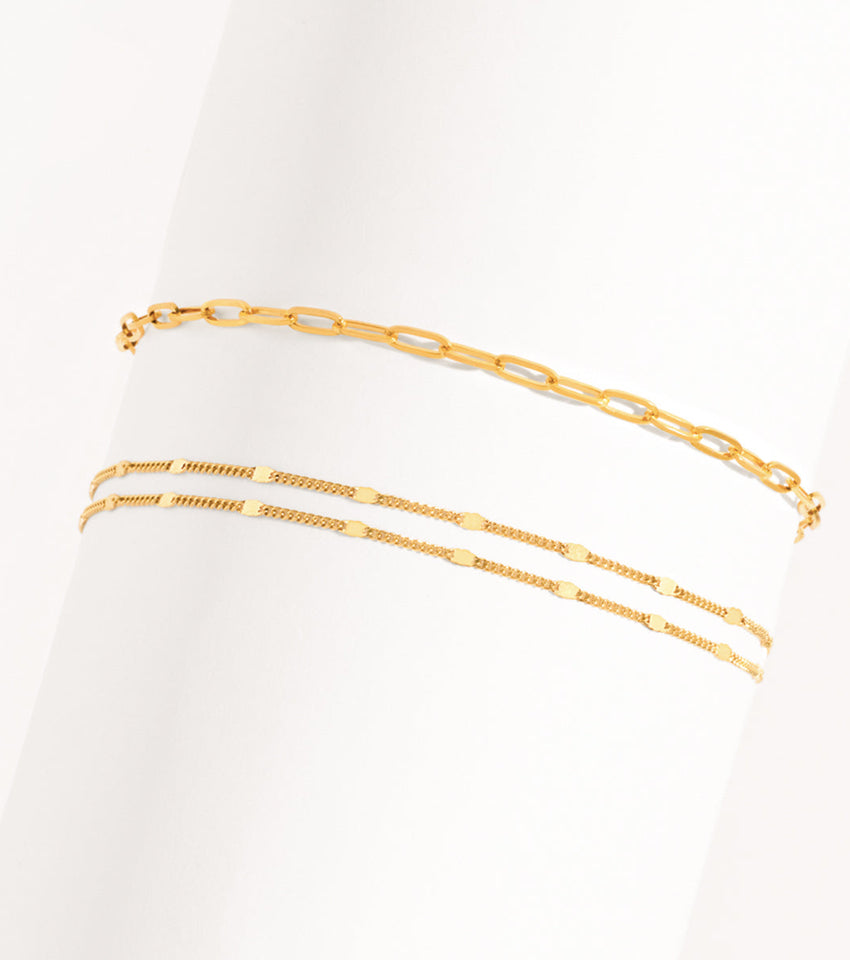 Multi-Chain Anklet Set (Gold)