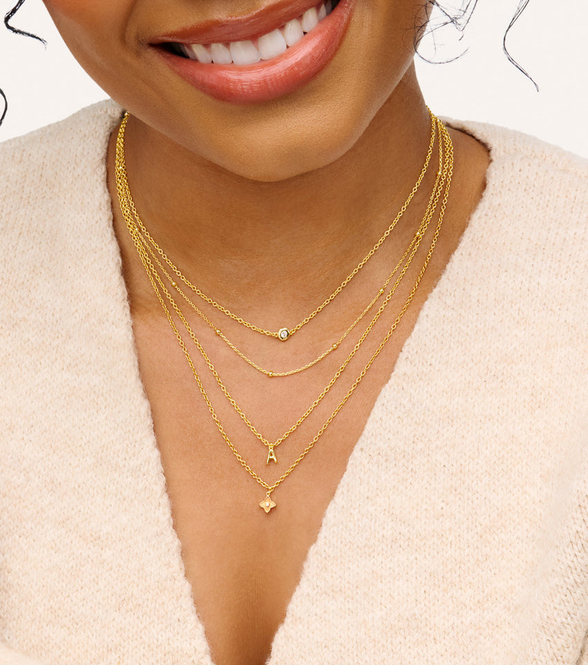 Fine Molten Birthstone Necklace (Gold)