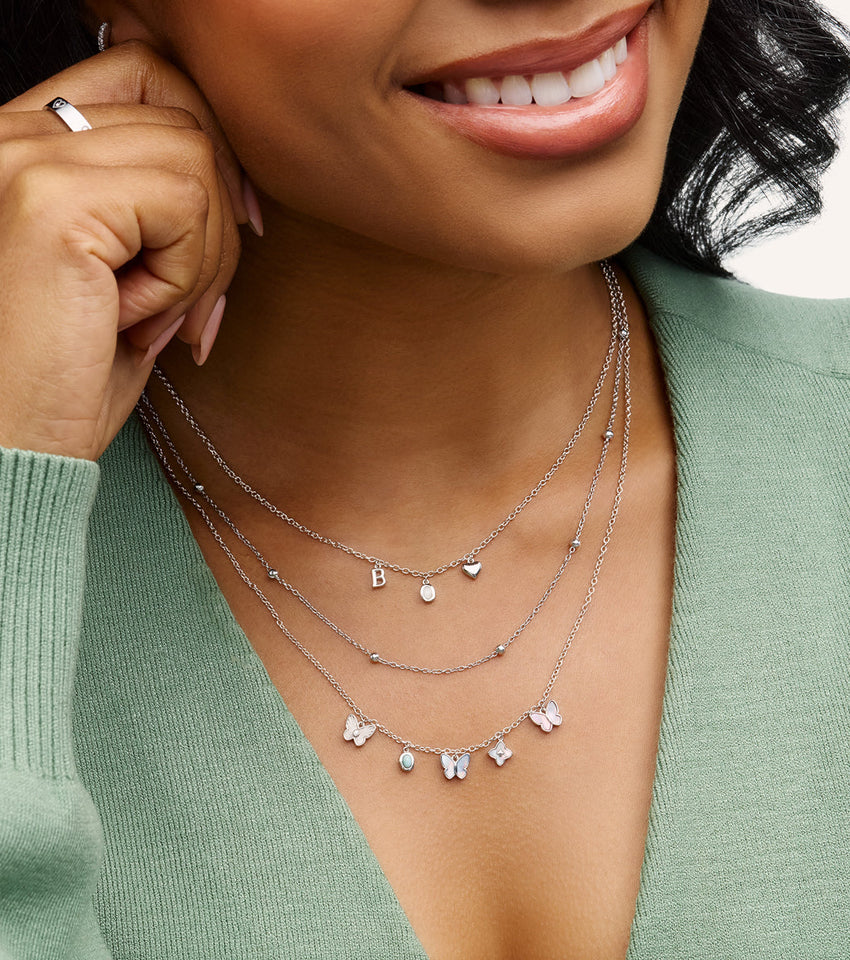 Made Mine Fine Charm Necklace (Silver)