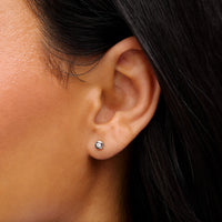 Fine Molten Heart & White Topaz Earring Bundle (Silver)