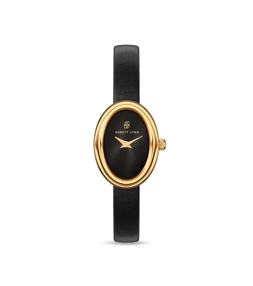 Monroe Black Leather Watch