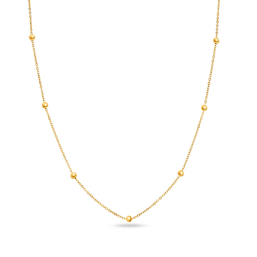 Layering Mini Me Sphere Chain Necklace (Gold)