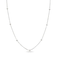 Layering Mini Me Sphere Chain Necklace (Silver)