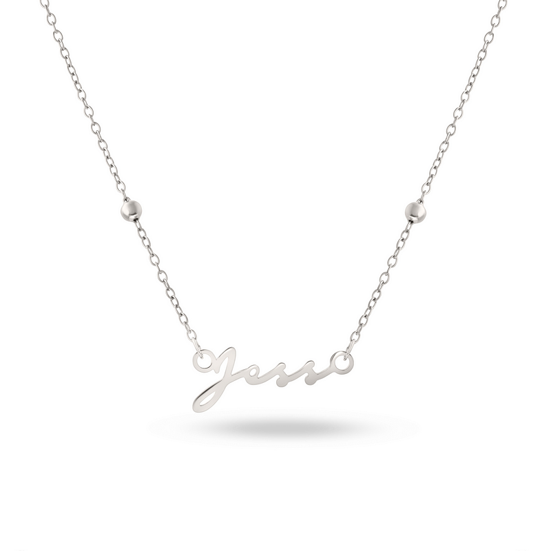 Mini Signature Name Necklace (Silver)