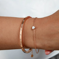 Mini Heart Birthstone Bracelet Bundle (Rose Gold)