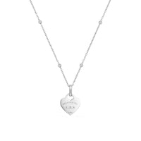 Mini Heart Token Necklace (Silver)