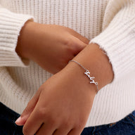 Fine Mini Signature Name Bracelet (Silver)