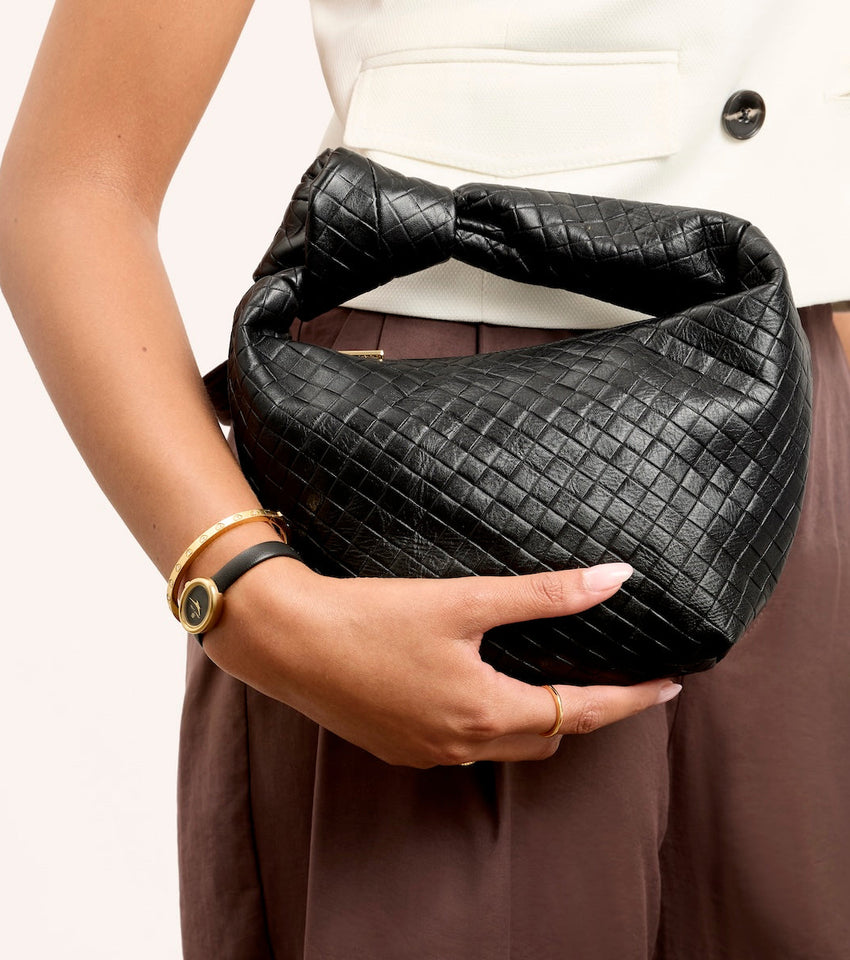 Vienna Mini Leather Bag (Black)
