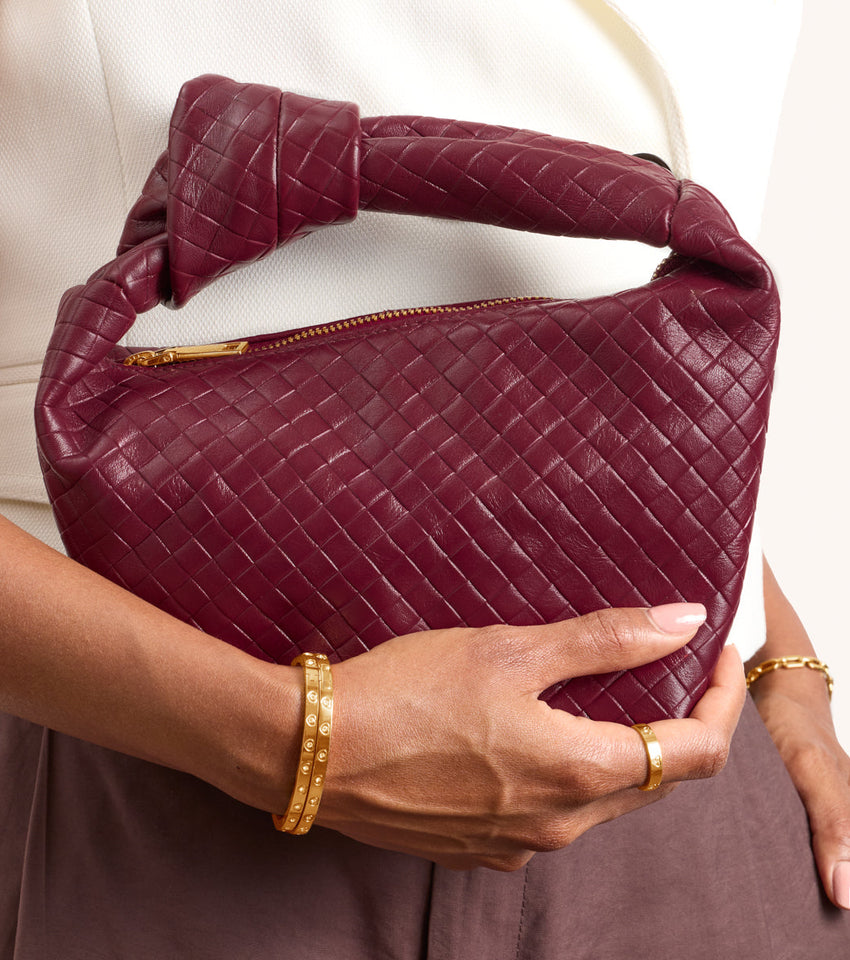 Vienna Mini Leather Bag (Burgundy)
