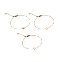 Initial Bracelet Bundle (Rose Gold)