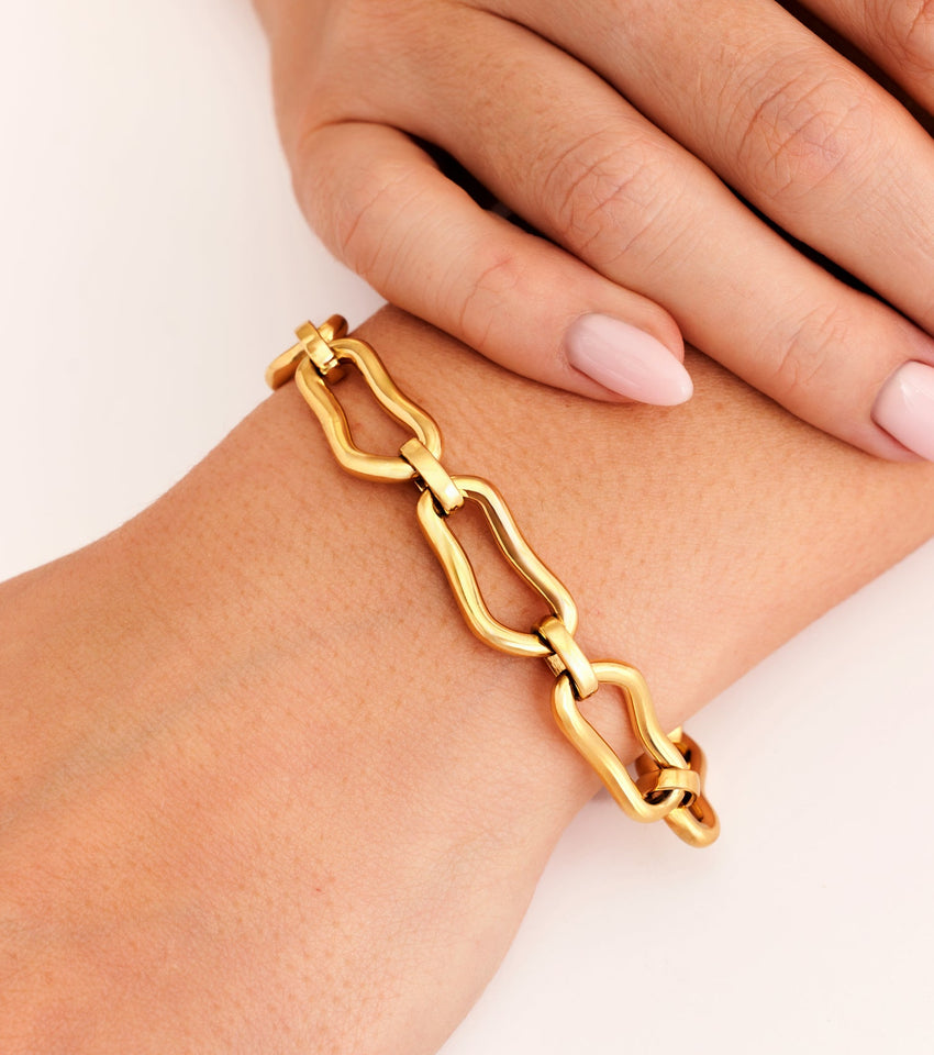 Molten Link Bracelet (Gold)