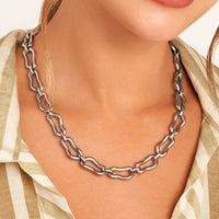 Molten Link Necklace (Silver)