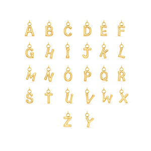 Mini Molten Initial Pendant (Gold)