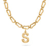 Molten Initial Necklace (Gold)