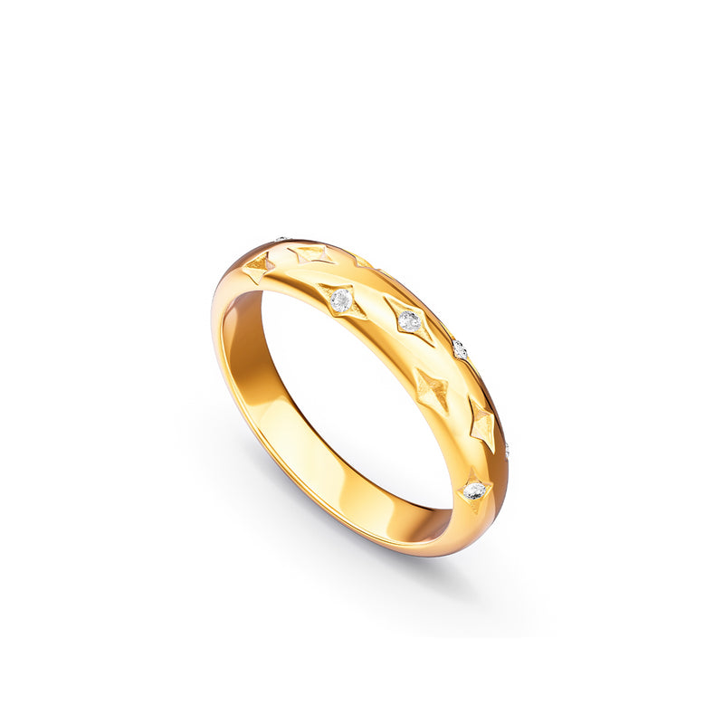 Moon and Back Ring (Gold)