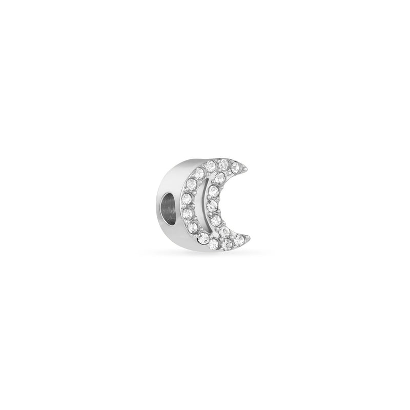Moon and Back Moon Bracelet Charm (Silver)