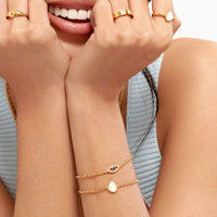 Organic Moonstone Bracelet (Gold)