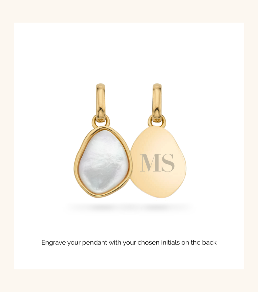 Organic Moonstone Pendant (Gold)