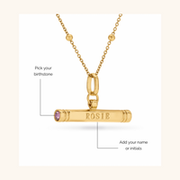 送料関税込【Abbott Lyon】T-Bar Fine Chain Necklace♪国内発送 Custom Stamped T-Bar Necklace (Gold)